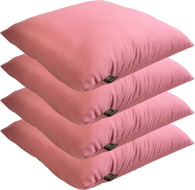 

Lushomes Solid Back Cushion Pack of 4(Pink)