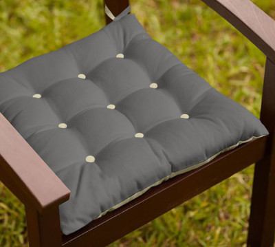 

Lushomes Plain Chair Cushion Pack of 1(Sedona Sage and Ecru)