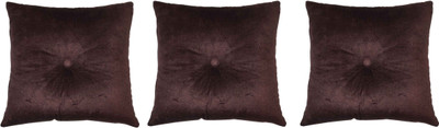 

Lushomes Plain Back Cushion Pack of 3(Brown)