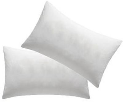 Shivkirpa Polyester Fibre Solid Air Pillow Pack of 2(White)