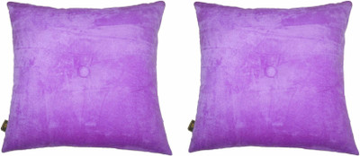 

Lushomes Plain Back Cushion Pack of 2(Purple)