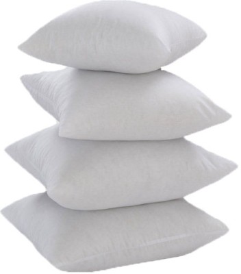 Zikrak Exim Solid Back Cushion Pack of 4(White) at flipkart