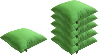 

Lushomes Solid Back Cushion Pack of 6(Green)