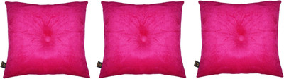 

Lushomes Plain Back Cushion Pack of 3(Pink)