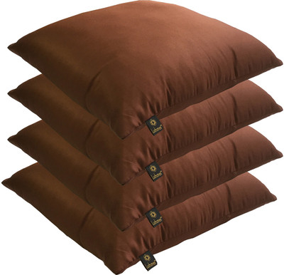

Lushomes Solid Back Cushion Pack of 4(Choco)