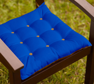 

Lushomes Solid Chair Cushion Pack of 1(Sky Diver and Sand)