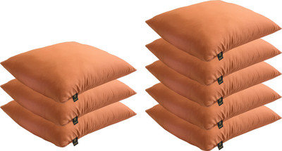 

Lushomes Solid Back Cushion Pack of 8(Orange)