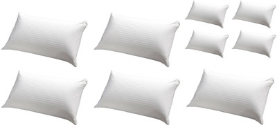 

JDX Striped Bed/Sleeping Pillow Pack of 9(White)
