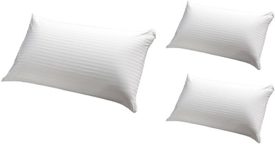 

JDX Striped Bed/Sleeping Pillow Pack of 3(White)