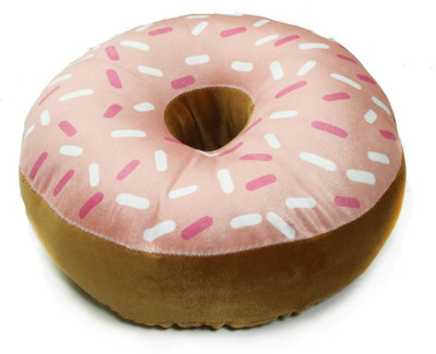

StyBuzz Printed Donut Pillow Pack of 1(Pink)