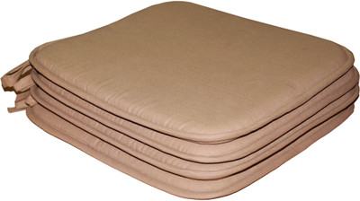 

Lushomes Solid Chair Cushion(Beige)