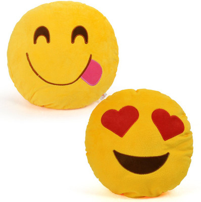 

Cortina Smiley Pillow Set Of 2 -031 - 12 cm(Yellow)