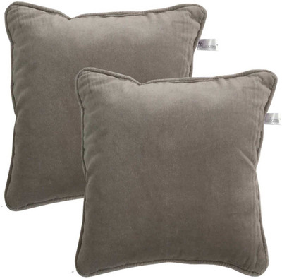 

Lushomes Plain Back Cushion Pack of 2(Grey)