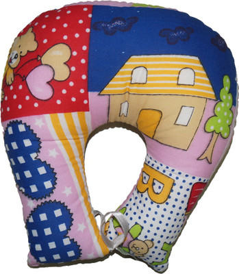 Muren Polyester Fibre Toons & Characters Travel Pillow Pack of 1(Multicolor)