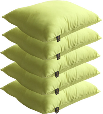 

Lushomes Solid Back Cushion Pack of 5(Lime Green)