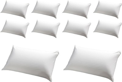 JDX Striped Bed/Sleeping Pillow Pack of 10(White) at flipkart