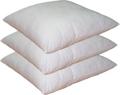 

Lushomes Solid Throw Pillow Pack of 3(White)