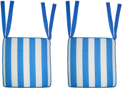

Lushomes Striped Chair Cushion(Blue)