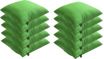 

Lushomes Solid Back Cushion Pack of 10(Green)