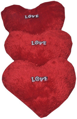 

Life Line Services furrish Decorative Cushion Pack of 3(Red)