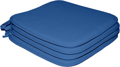 

Lushomes Solid Chair Cushion(Blue)