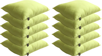 

Lushomes Solid Back Cushion Pack of 10(Lime Green)