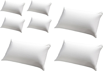 

JDX Striped Bed/Sleeping Pillow Pack of 7(White)