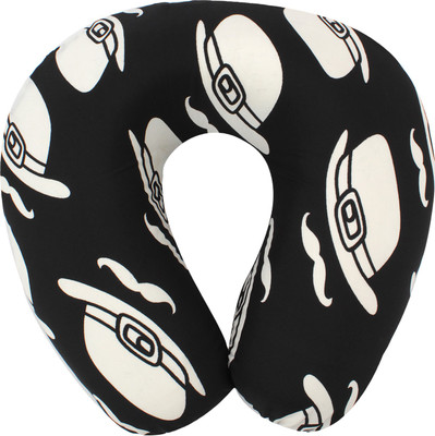 

Magasin U-Shaped Memory Foam-Mustache Hat Neck Pillow(Black)