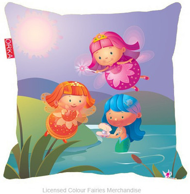 ORKA Microbeads Colour Fairies Back Cushion Pack of 1(Multicolor)