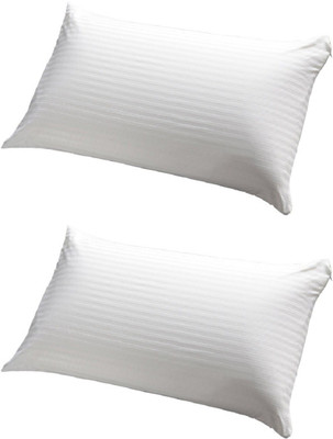 

JDX Striped Bed/Sleeping Pillow Pack of 2(White)