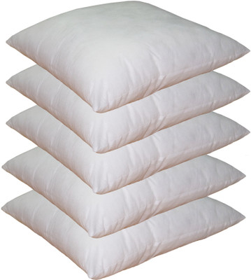 Lushomes Plain Back Cushion Pack of 5(White)