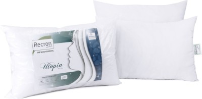 RECRON CERTIFIED Utopia Microfibre Solid Sleeping Pillow Pack of 2 (White)