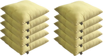 

Lushomes Solid Back Cushion Pack of 10(Lemon Yellow)