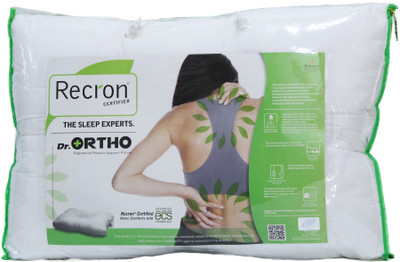 RECRON CERTIFIED Dr. Ortho Microfibre Solid Orthopaedic Pillow Pack of 1(White)