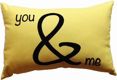 Random in Tandem Abstract Decorative Cushion Pack of 1(Yellow)