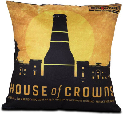 

Beerosphere House of Crowns Decorative Cushion Pack of 1(Multicolor)