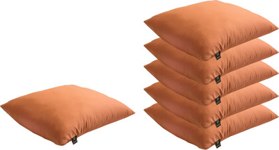 

Lushomes Solid Back Cushion Pack of 6(Orange)