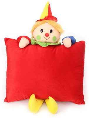 Tickles Polyester Fibre Solid Cushion Pack of 1(Red)
