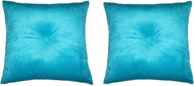 

Lushomes Plain Back Cushion Pack of 2(Turquoise)