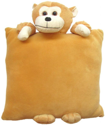 57% OFF on Tickles Polyester Fibre Solid Decorative Cushion Pack of 1(Brown)