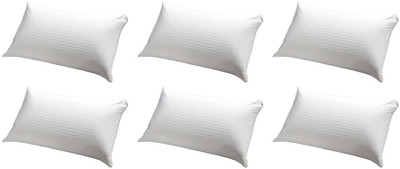 

JDX Striped Bed/Sleeping Pillow Pack of 6(White)