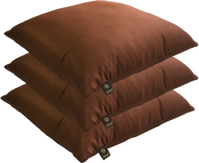 

Lushomes Solid Back Cushion Pack of 3(Choco)