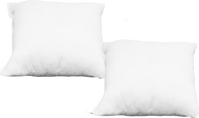 Stop N Shop PLAIN Back Cushion Pack of 2(White)