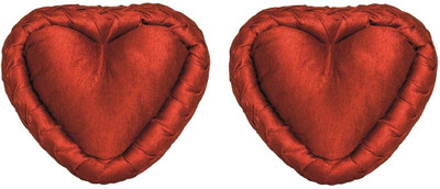 

Welcome Cushions Solid Decorative Cushion Pack of 2(Red)