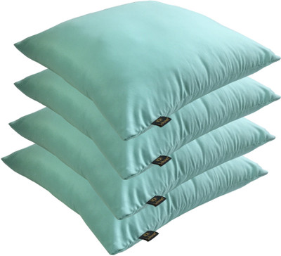 

Lushomes Solid Back Cushion Pack of 4(Turquoise)