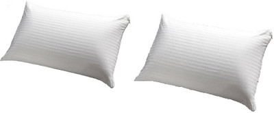 PUMPUM Polyester Fibre Solid Sleeping Pillow Pack of 2(White)