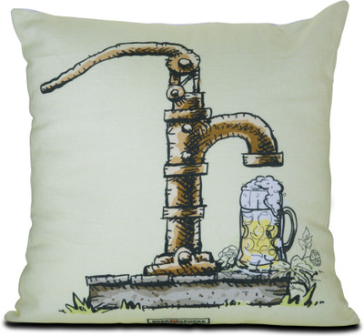

Beerosphere Printed Decorative Cushion(Off White)