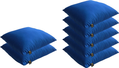 

Lushomes Solid Back Cushion Pack of 7(Blue)