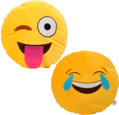 

Cortina Smiley Pillow Set Of 2 -007 - 12 cm(Yellow)
