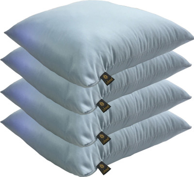 

Lushomes Solid Back Cushion Pack of 4(Light Blue)